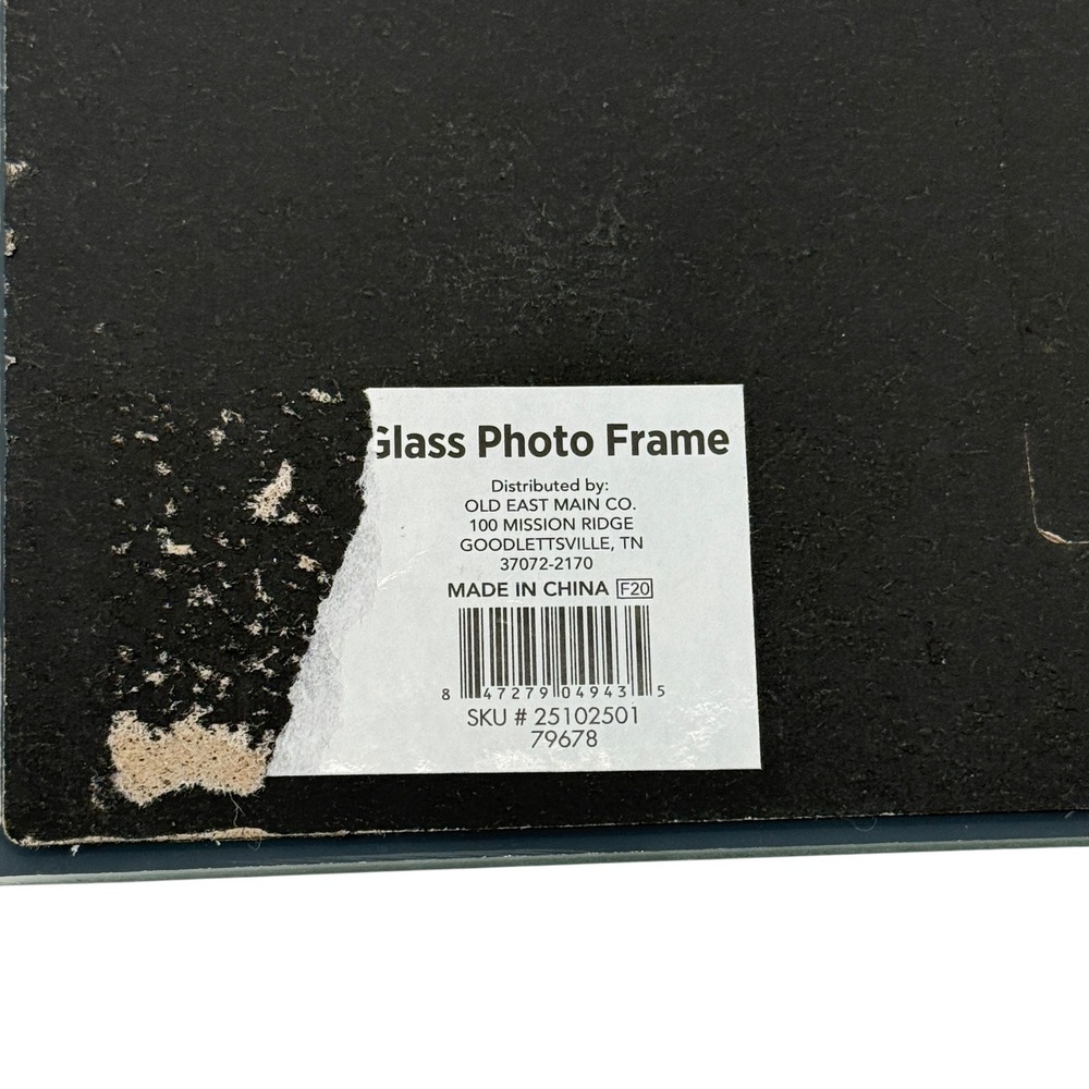 Old East Main Co Glass Family Photo Frame Seafoam Green 4x6 Horizontal Tabletop - Picture 8 of 10